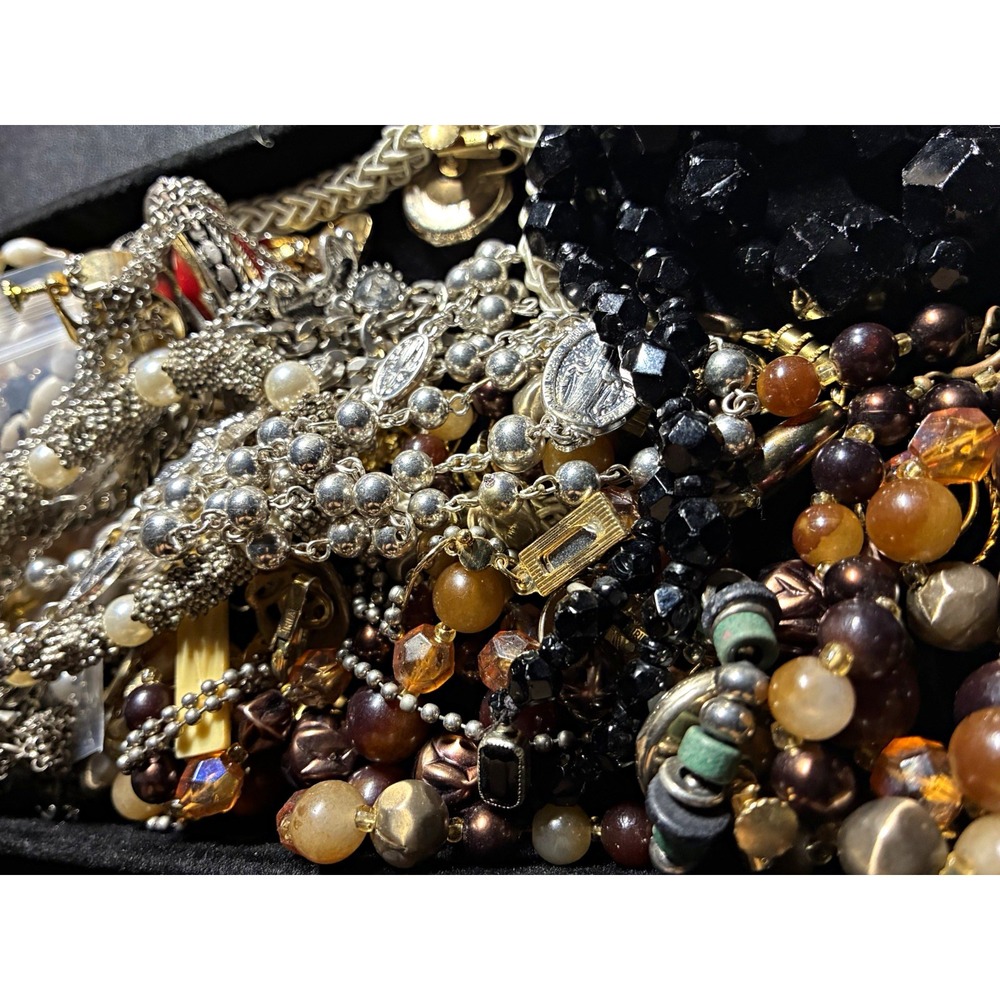 Granny's Junk Drawer- Vintage Jewelry  + LV Box - MOST are signed.